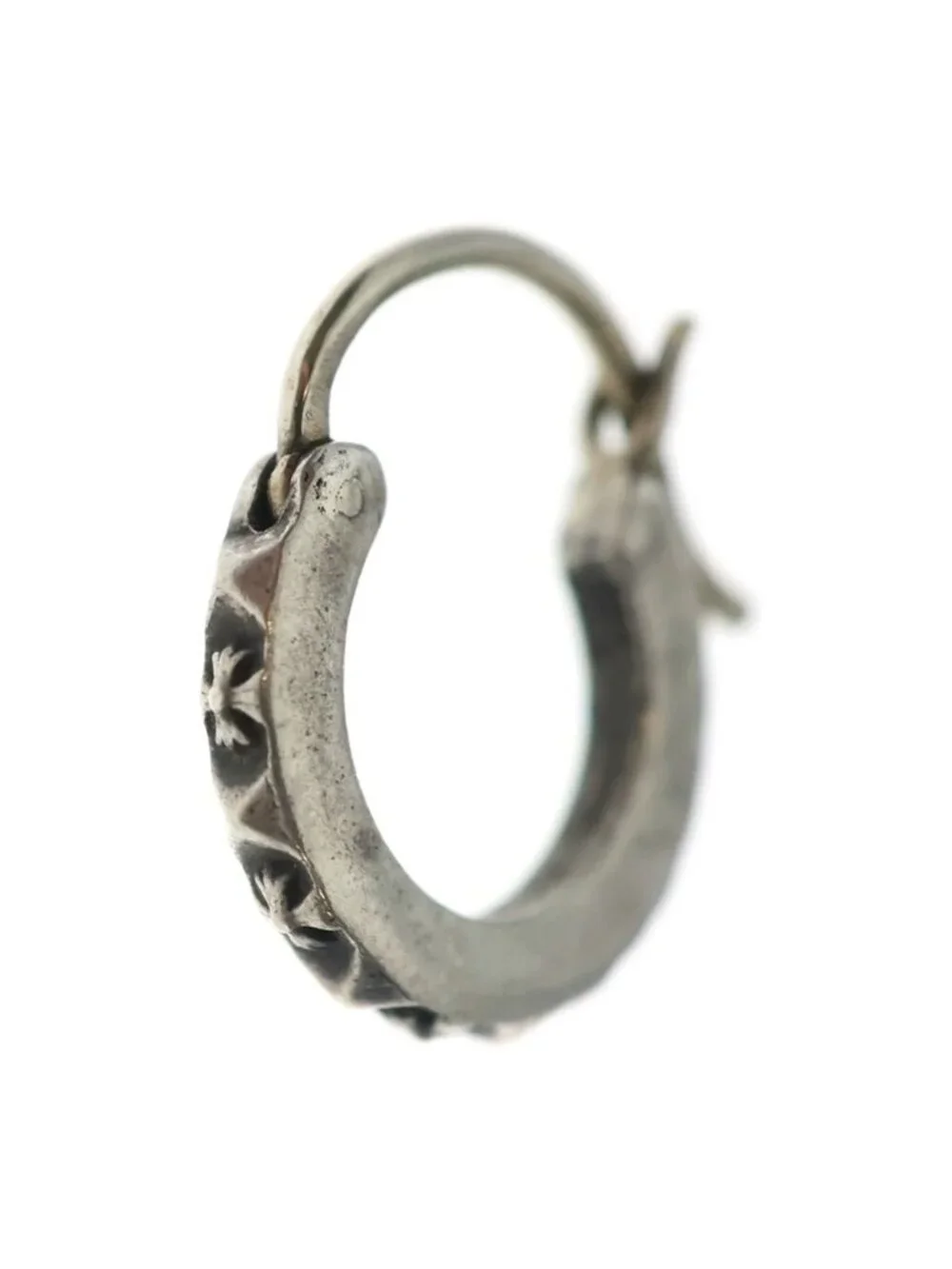 Chrome Hearts Tiny Tfp Hoop True Punk Earrings Silver